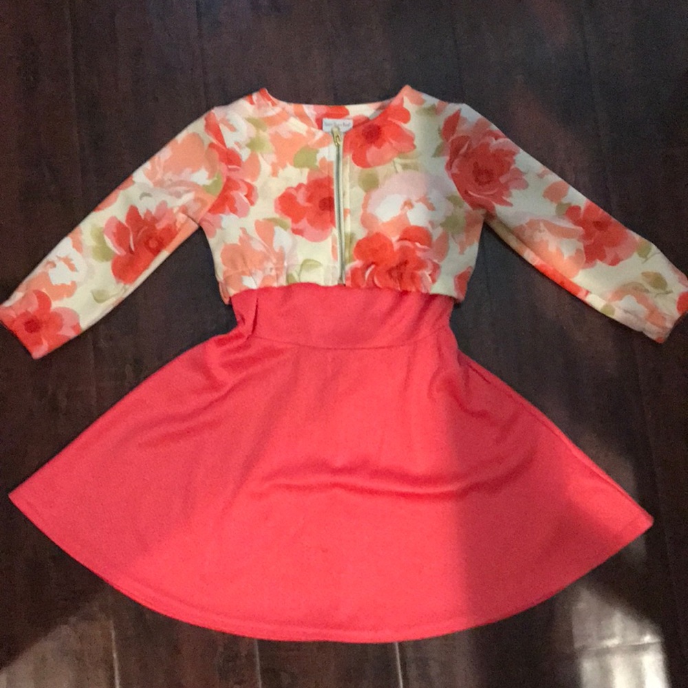 Girls floral dress and jacket set